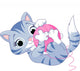 Playful Grey Tabby Kitten Wall Decal