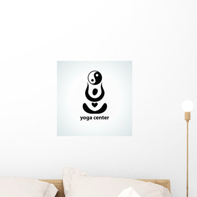 Love-yoga-center Wall Decal shown on a wall