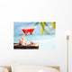Red Drink Beach Wall Decal