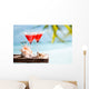 Red Drink Beach Wall Decal