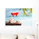 Red Drink Beach Wall Decal