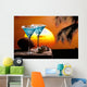 Blue Cocktail Drink Wall Decal