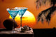 Blue Cocktail Drink Wall Decal