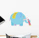 Cute Cartoon Elephant Wall Decal
