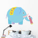 Cute Cartoon Elephant Wall Decal