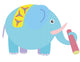 Cute Cartoon Elephant Wall Decal