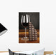 Glass Red Wine and Wall Decal