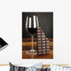 Glass Red Wine and Wall Decal