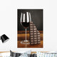 Glass Red Wine and Wall Decal