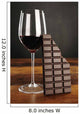 Glass Red Wine and Wall Decal