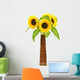 Sunflowers Bottle Wall Decal