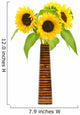 Sunflowers Bottle Wall Decal