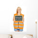Frau Warnweste Mit Schild Wall Decal