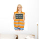Frau Warnweste Mit Schild Wall Decal