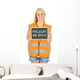 Frau Warnweste Mit Schild Wall Decal