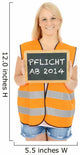 Frau Warnweste Mit Schild Wall Decal