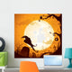 Halloween Crow Graveyard Wall Decal