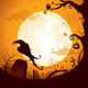 Halloween Crow Graveyard Wall Decal