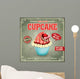 Vintage Pink Cupcake Poster Design Wall Decal