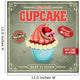 Vintage Pink Cupcake Poster Design Wall Decal