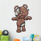 Evil Zombie Teddy Bear Wall Decal