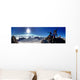 Climber Top Mountain Wall Decal Panoramic Wall Decal