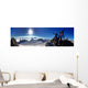 Climber Top Mountain Wall Decal Panoramic Wall Decal