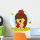 Hedgehog with Apples Wall Decal
