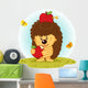 Hedgehog with Apples Wall Decal