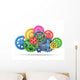 Perpetuum Mobile Color Gears Wall Decal