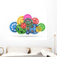 Perpetuum Mobile Color Gears Wall Decal