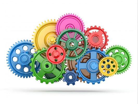 Perpetuum Mobile Color Gears Wall Decal