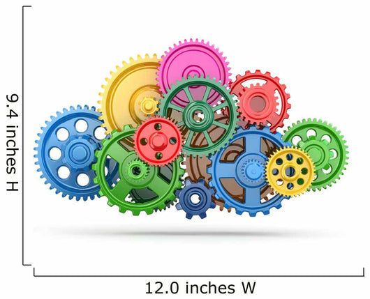 Perpetuum Mobile Color Gears Wall Decal