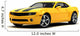 Yellow Sports Car Wall Decal