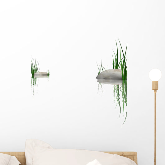 Stones Grass Waters Edge Wall Decal