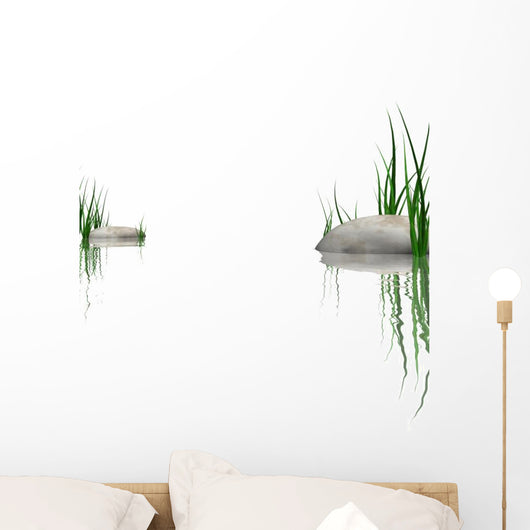 Stones Grass Waters Edge Wall Decal