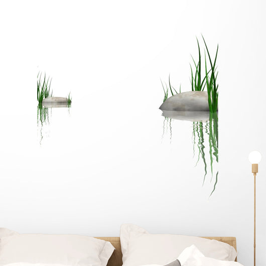 Stones Grass Waters Edge Wall Decal