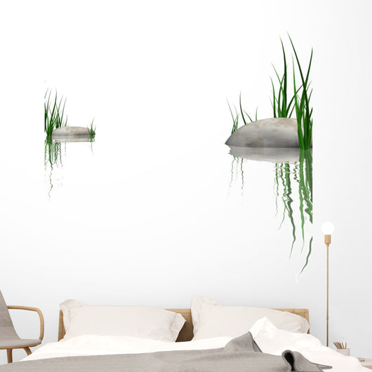 Stones Grass Waters Edge Wall Decal
