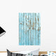 Old Blue Wood Plank Wall Decal