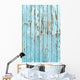 Old Blue Wood Plank Wall Decal