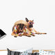 German Shepherd Hawaiian Style Wall Decal