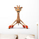 CG Giraffe Skating Towards You Wall Decal