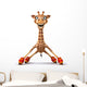 CG Giraffe Skating Towards You Wall Decal