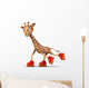 CG Giraffe Roller Skating Wall Decal