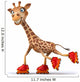 CG Giraffe Roller Skating Wall Decal