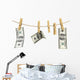 Clothespin Wall Decal