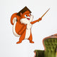 Cartoon Squirrel Graduate Wall Decal