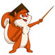 Cartoon Squirrel Graduate Wall Decal