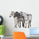 Appaloosa Horse Line-up Wall Decal