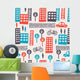 City Seamless Pattern Wall Decal